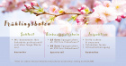 Maxikartenmailing: Kirschblüten in rosa, Zudem eine Einladung zum Sehtest, einer Brilleninspektion sowie ein Spargutschein.